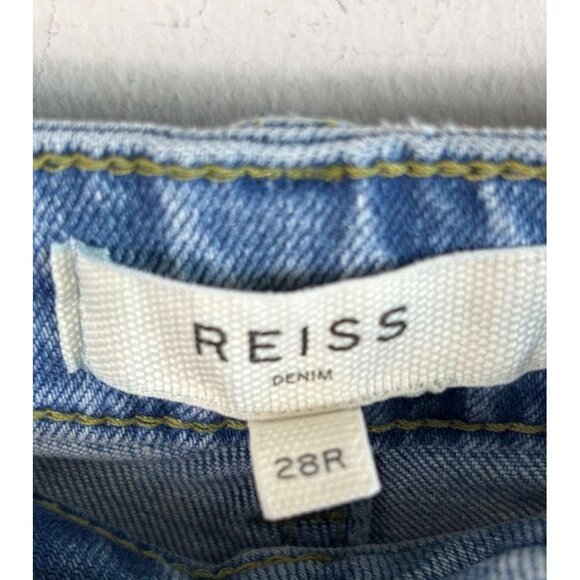 Reiss Womens High Rise Button Fly Skinny Jeans Blue Denim Size 28R Regular - Picture 4 of 12